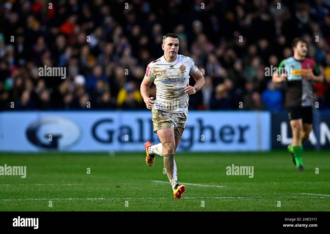 Twickenham, United Kingdom. 08th Jan, 2022. Premiership Rugby. Harlequins V Exeter Chiefs. The Stoop. Twickenham. Joe Simmonds (Exeter Chiefs). Credit: Sport In Pictures/Alamy Live News Stock Photo