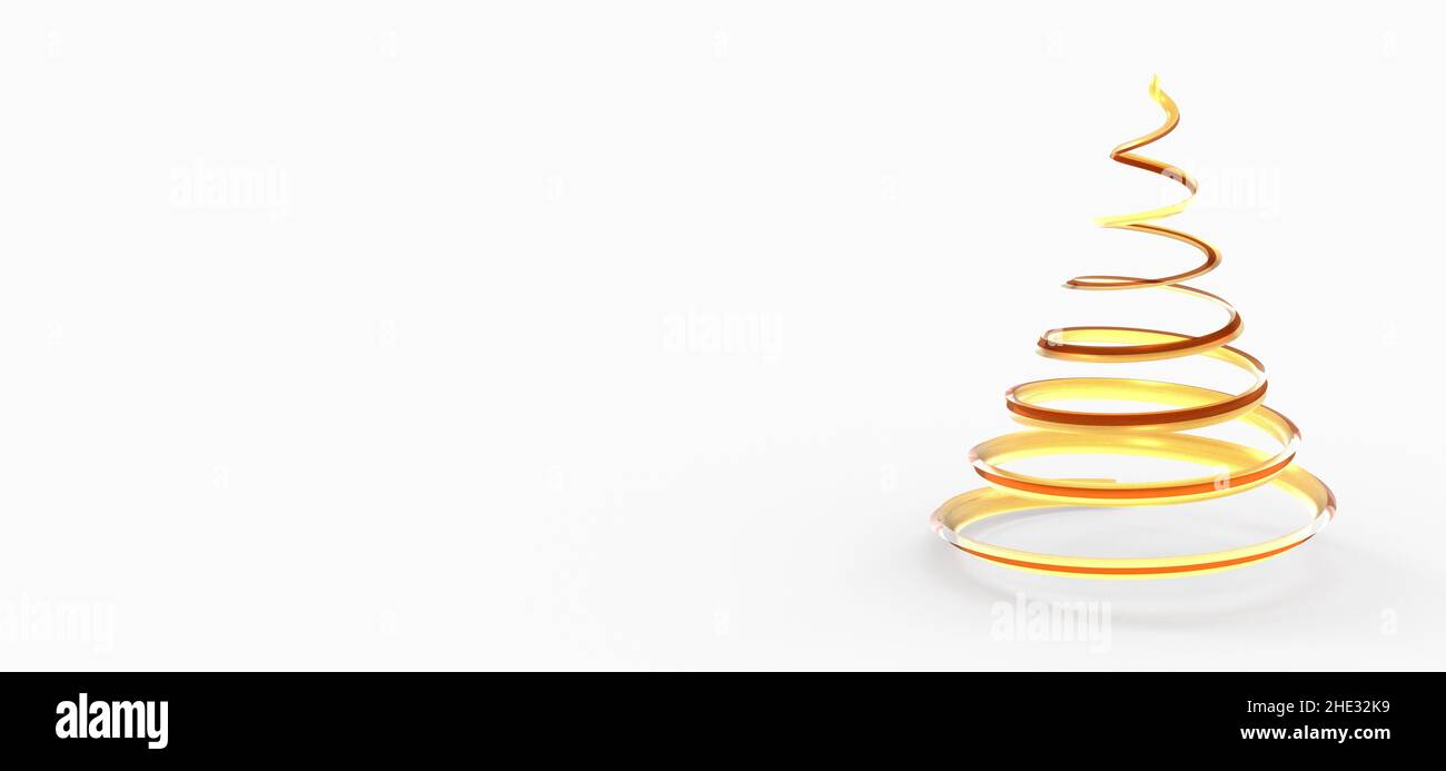 A 3d rendering of a Christmas tree in the white background Stock Photo ...
