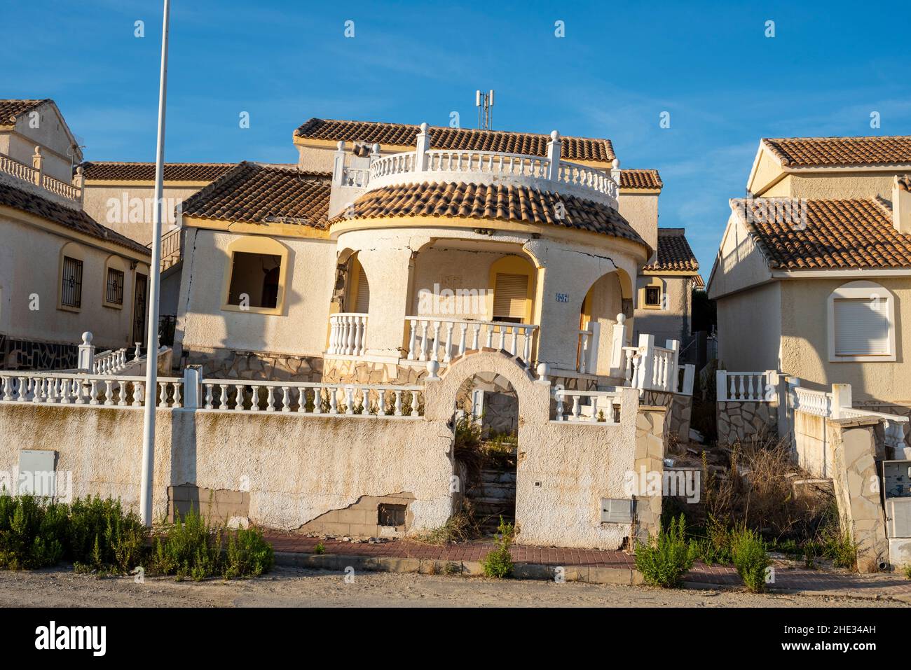Spanish villa property in Camposol, Spain, damaged by subsidence. Home