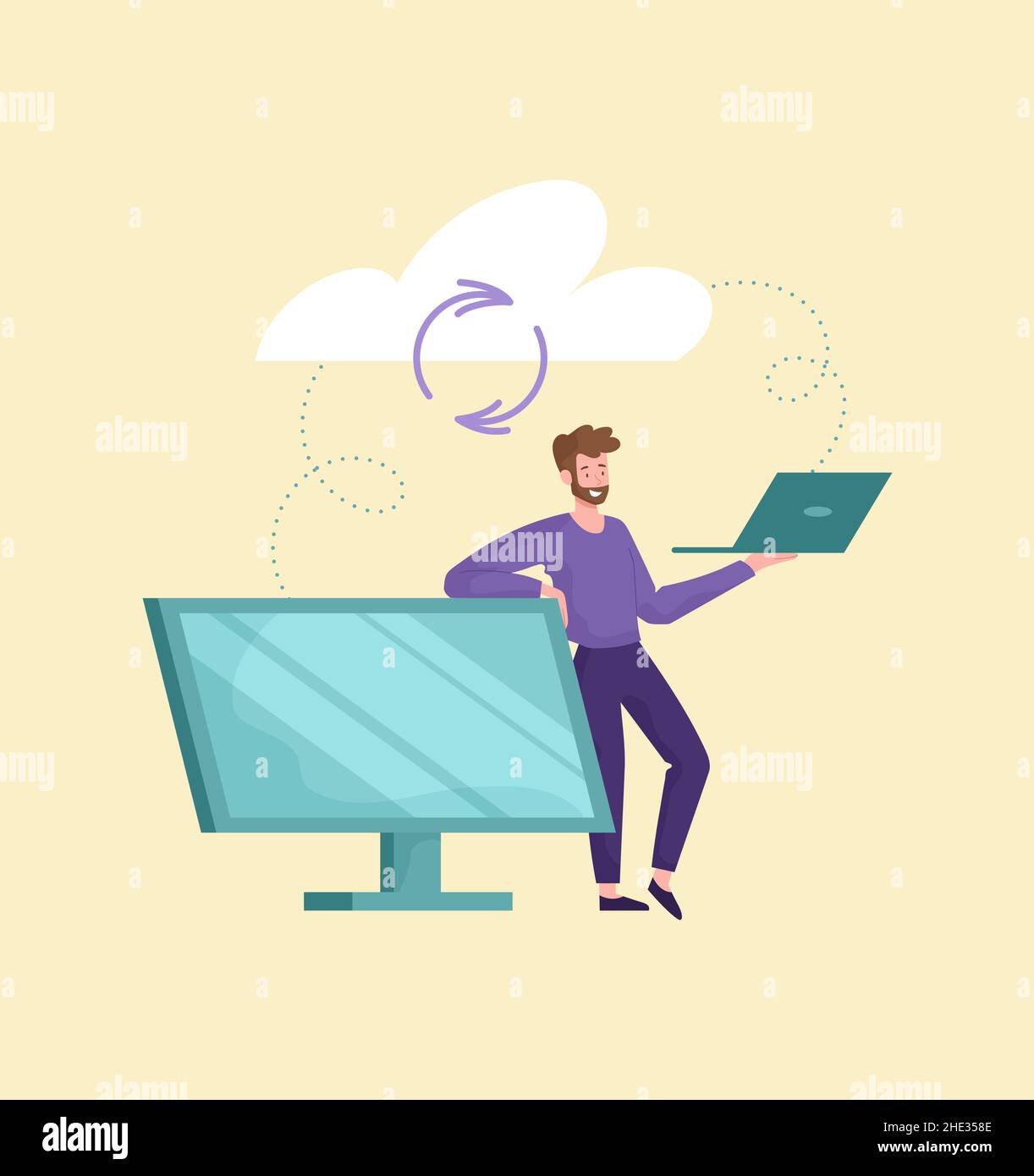 Concept of data transfer Stock Vector