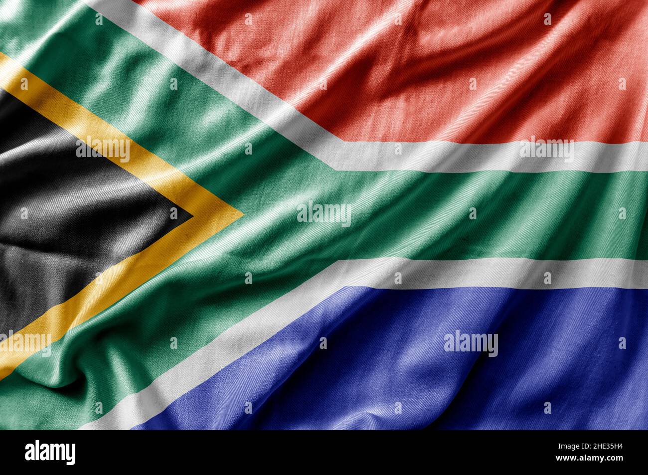 South africa waving flag realistic hi-res stock photography and images ...