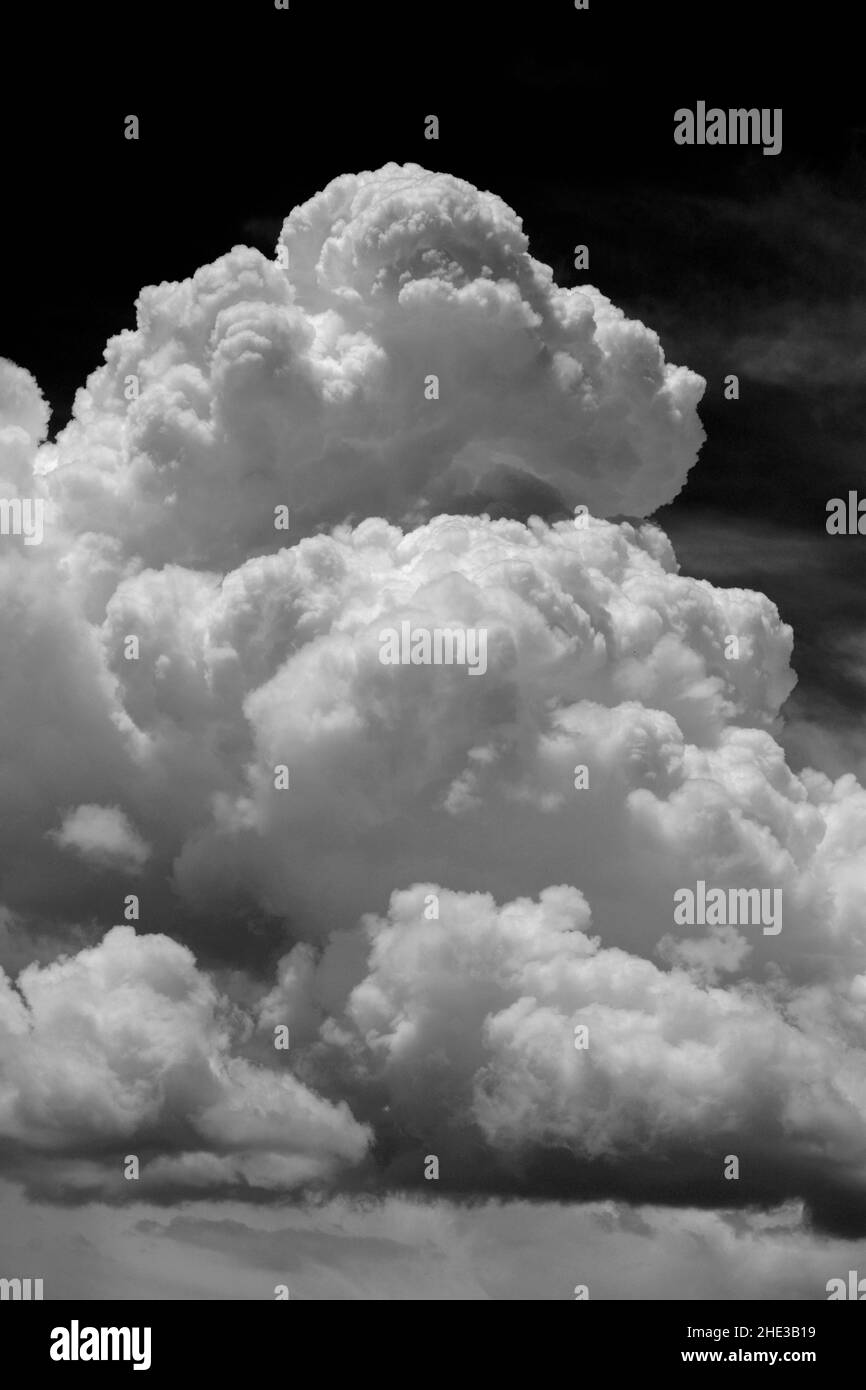 Weather cumulus vertical Black and White Stock Photos & Images - Alamy