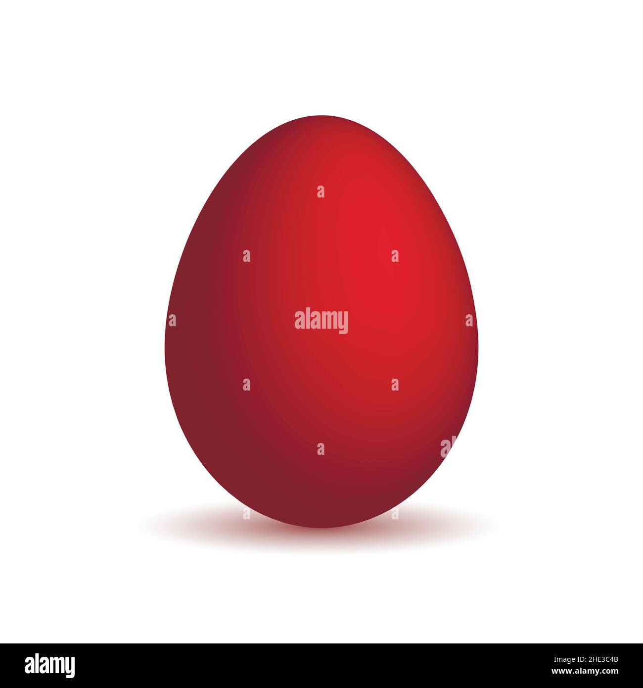 Painted chicken egg. Isolate on a white background. Happy easter. Vector illustration. Stock Vector