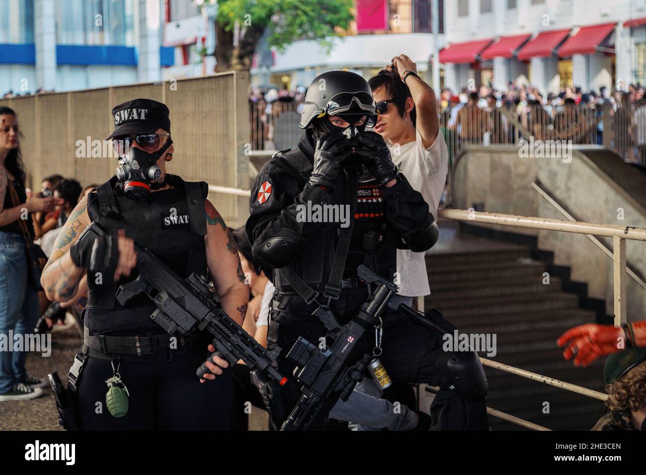 Sao Paulo, Brazil. 2nd November, 2013. People dressed up as law
