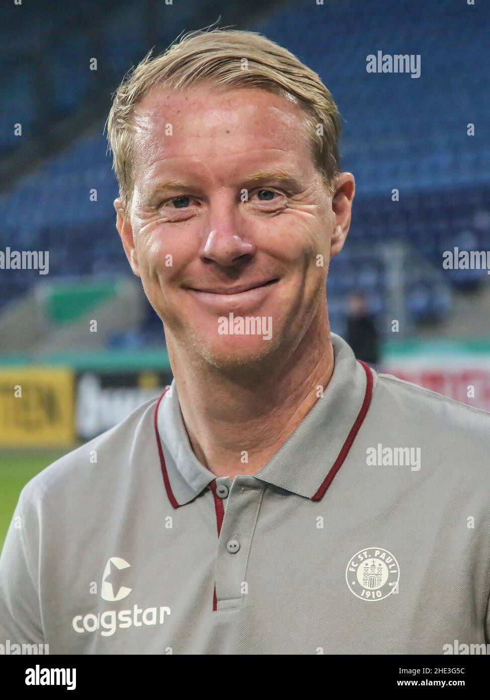 Head Coach Timo Schultz FC St. Pauli Soccer DFB Pokal 1st Main Round Season 2021-2022 1. FC Magdeburg Vs. FC St. Pauli In The MDCC Arena In Magdeburg Stock Photo