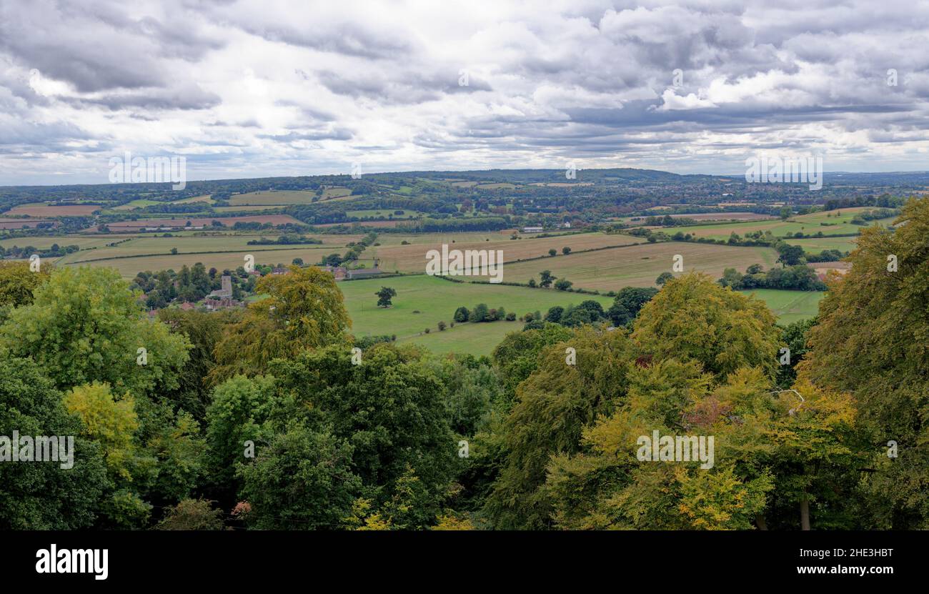 Views of chalk downlands on edge of Chiltern Hills, Ashridge Estate