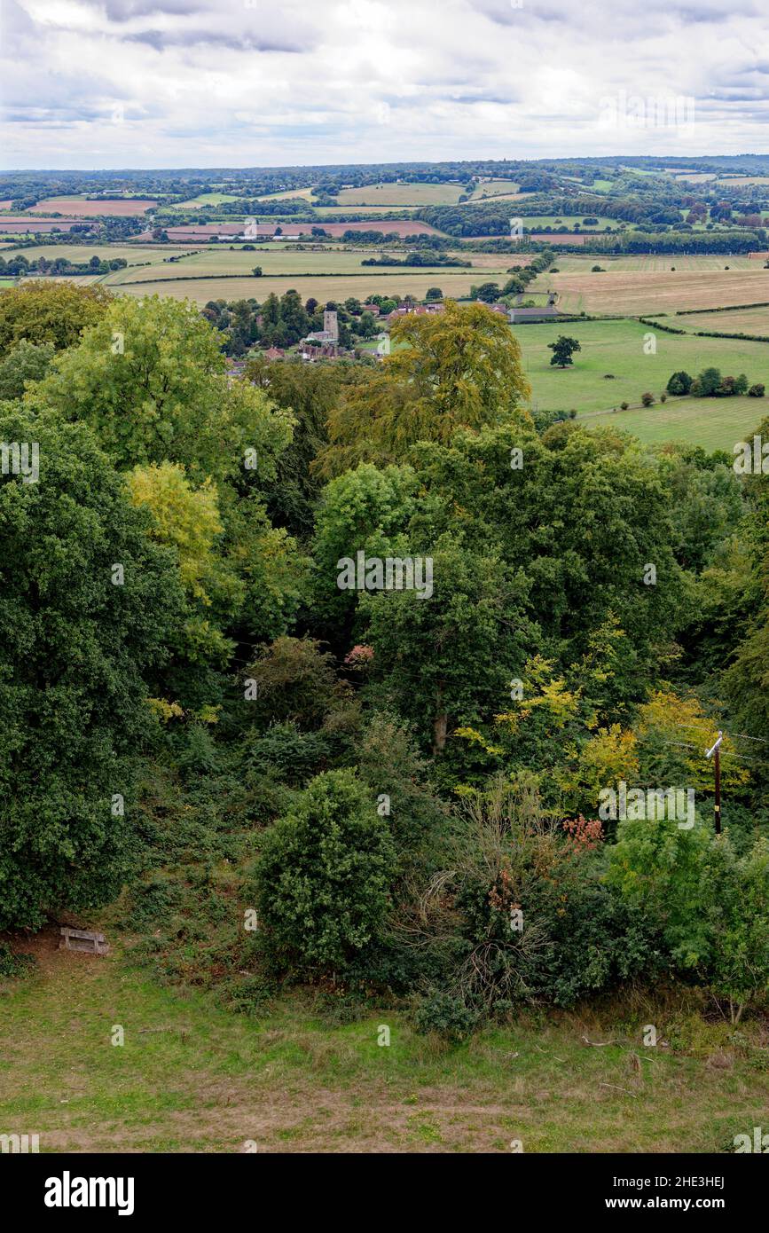Views of chalk downlands on edge of Chiltern Hills, Ashridge Estate