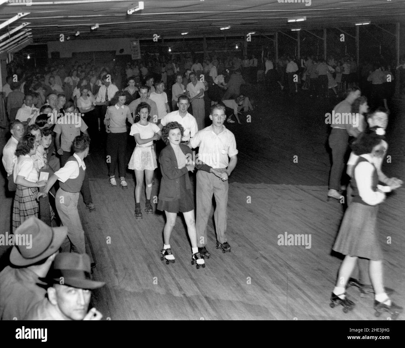 Roller Skating Rink 1945 Oak Ridge Stock Photo Alamy
