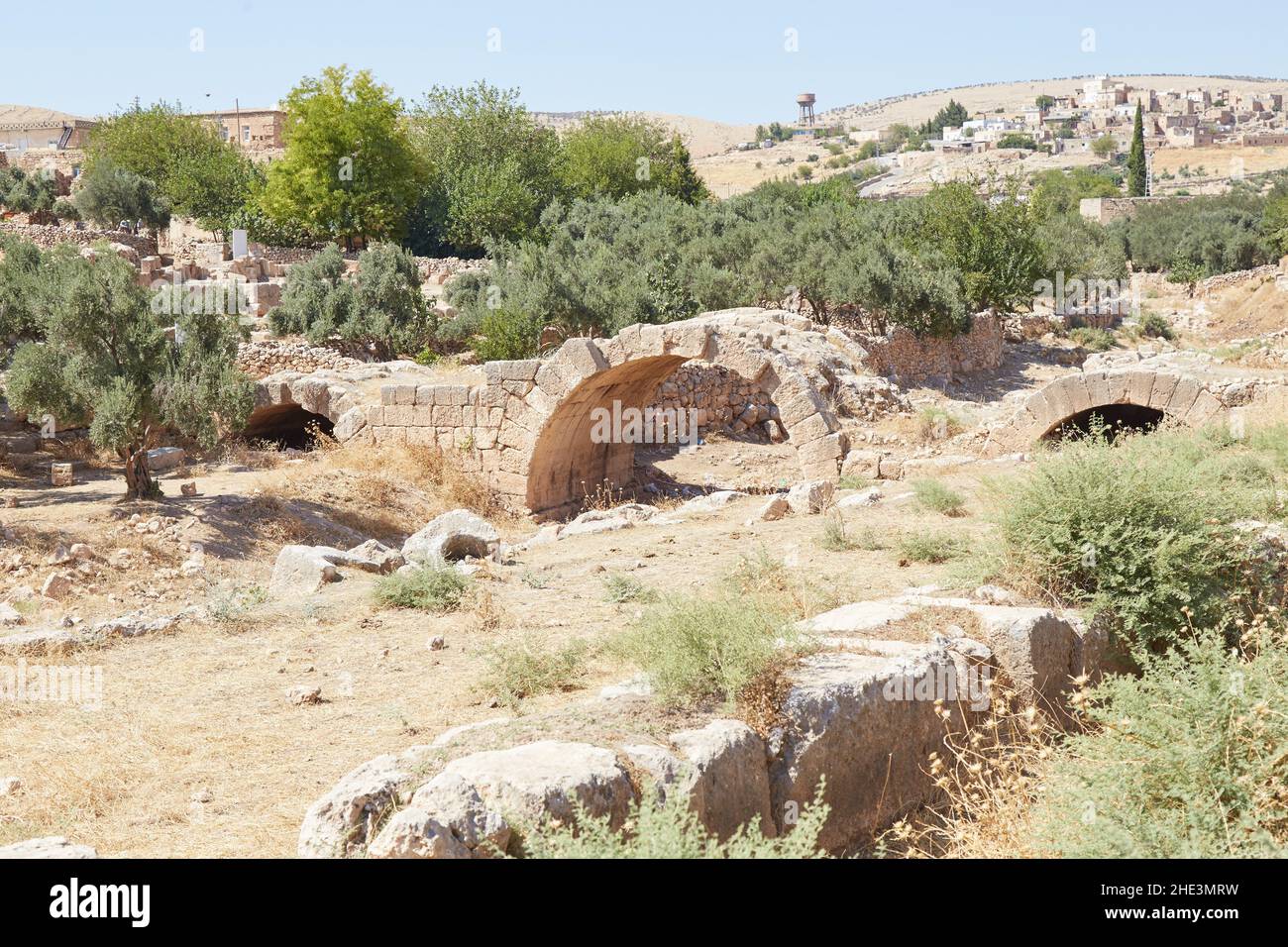 The ruins of Dara Ancient City, near the border of Turkey and Syria Stock Photo