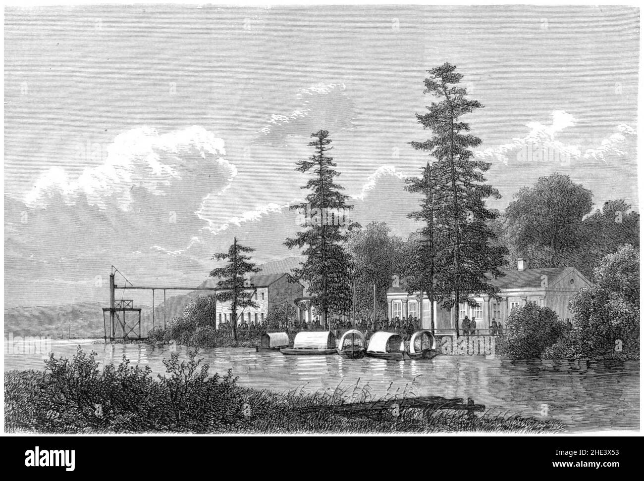 Ronneby brunn-1867. Stock Photo