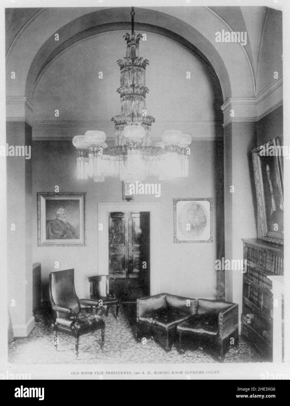 Rooms in the U.S. Capitol- Old room (of) Vice Presidents, 1900 A.D ...