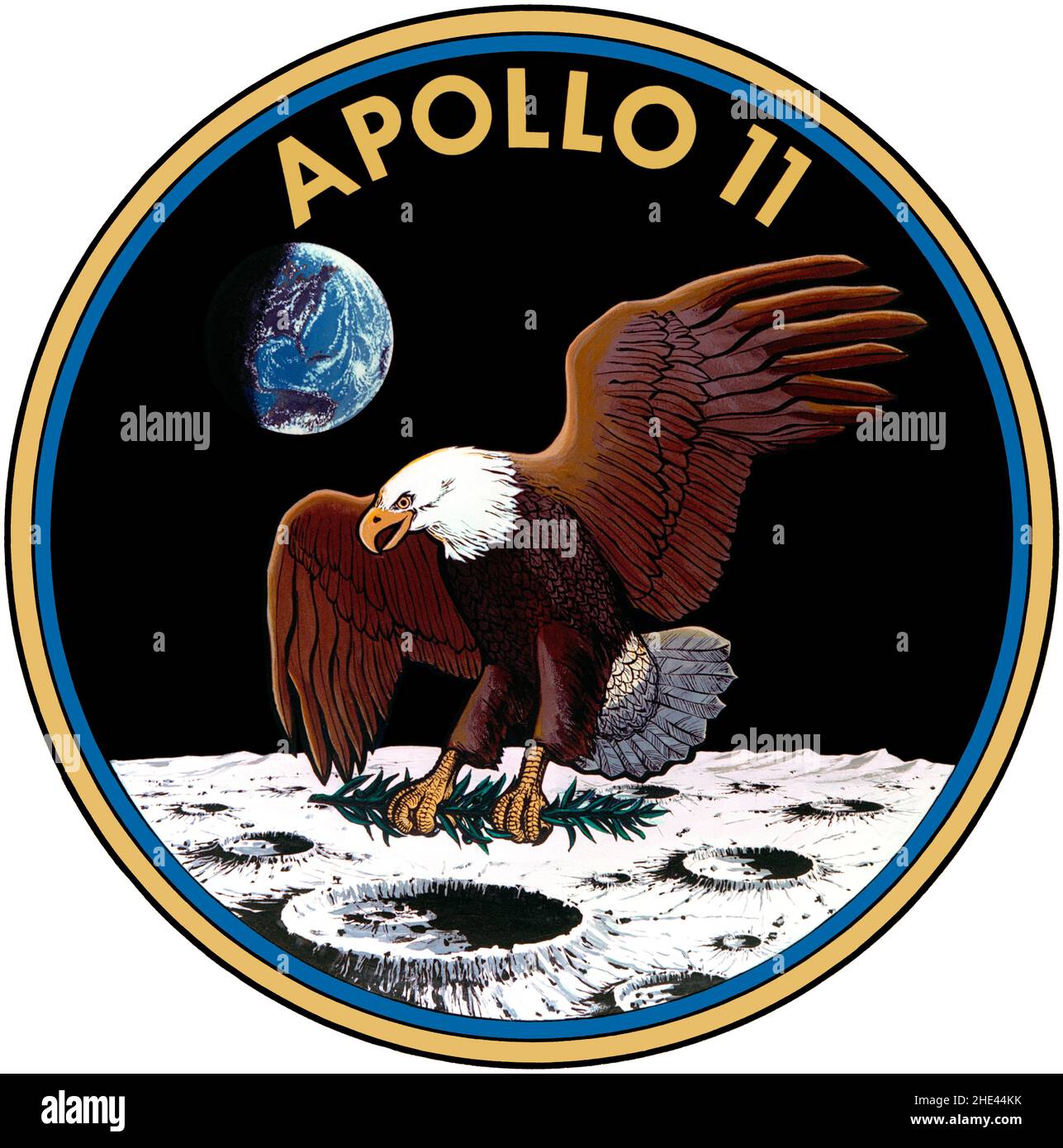 Apollo 11 badge Stock Photo