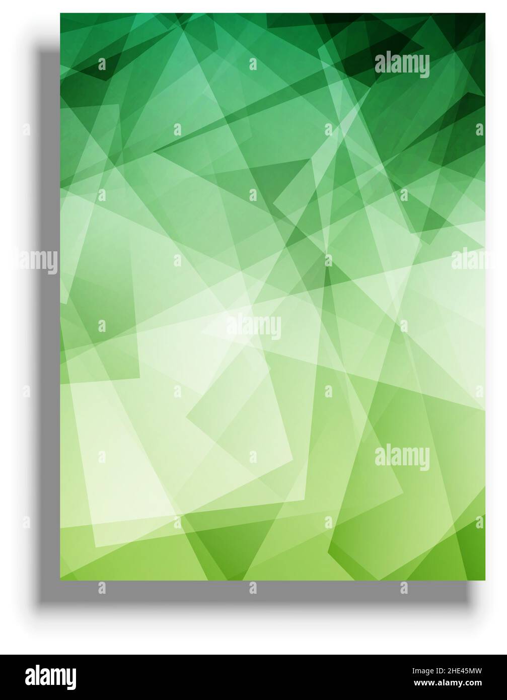 Presentation cover template, green vector background, geometric vector