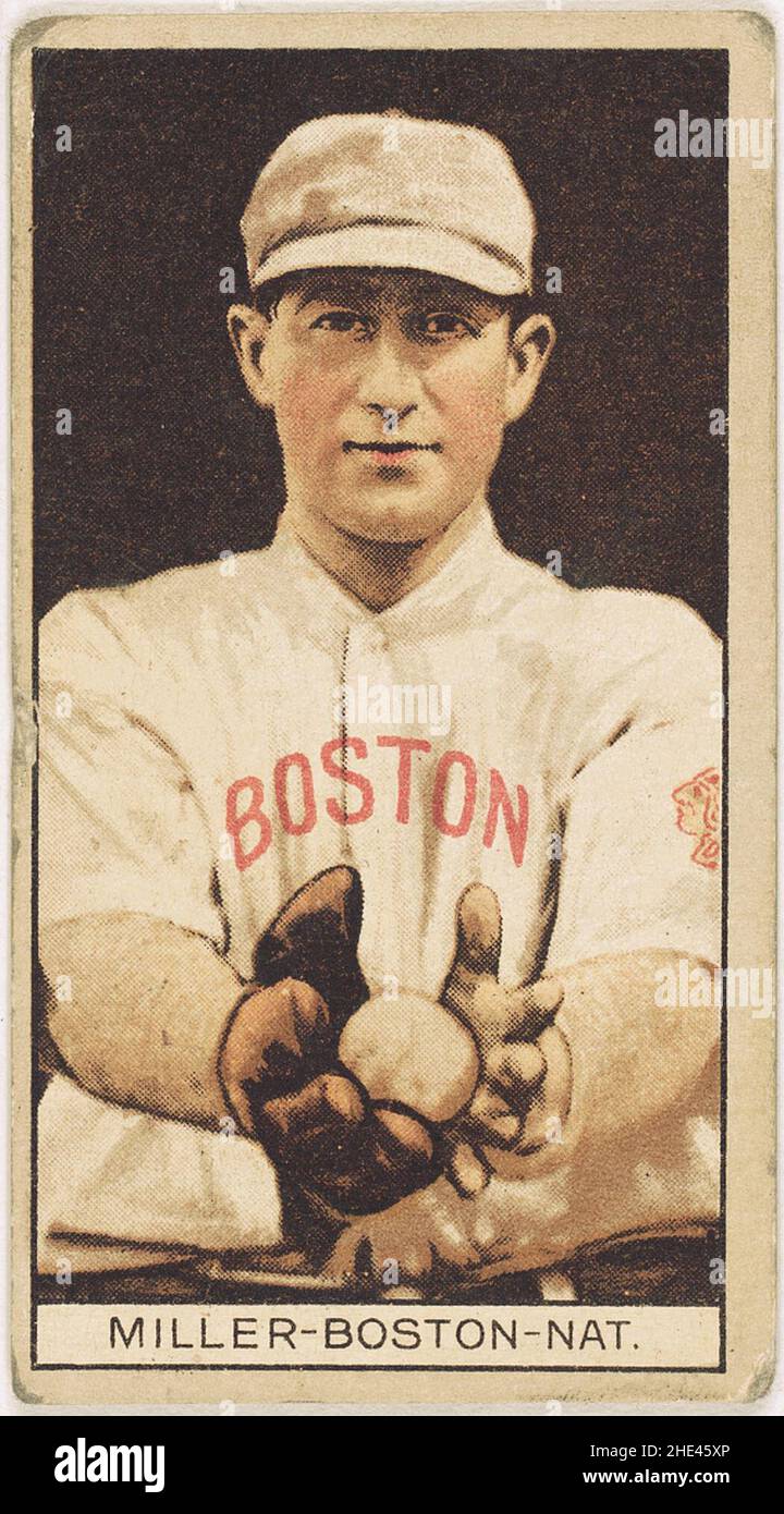 Roy Miller, Boston Braves, baseball card portrait Stock Photo