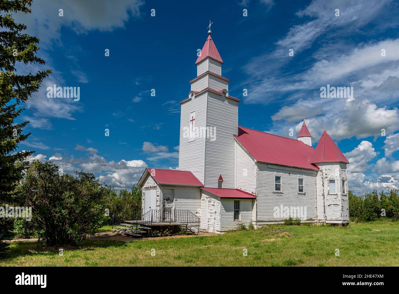 Holy Trinity Russian Orthodox Church in Kayville, SK, Canada Stock