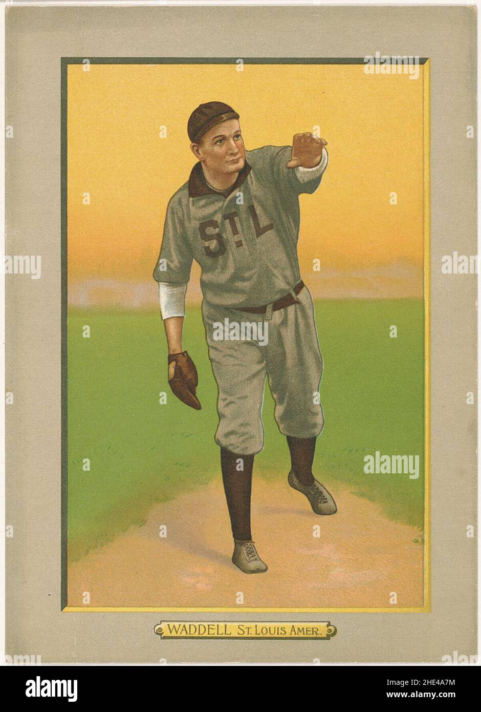 Rube Waddell, St. Louis Browns, baseball card portrait Stock Photo - Alamy
