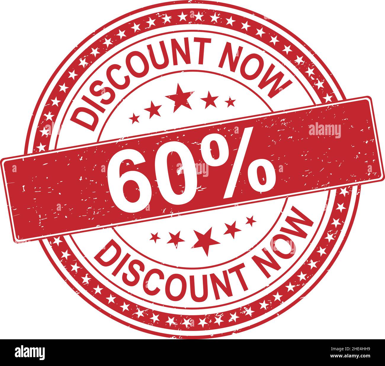 60 percent discount badge red, vector illustration on white Stock ...
