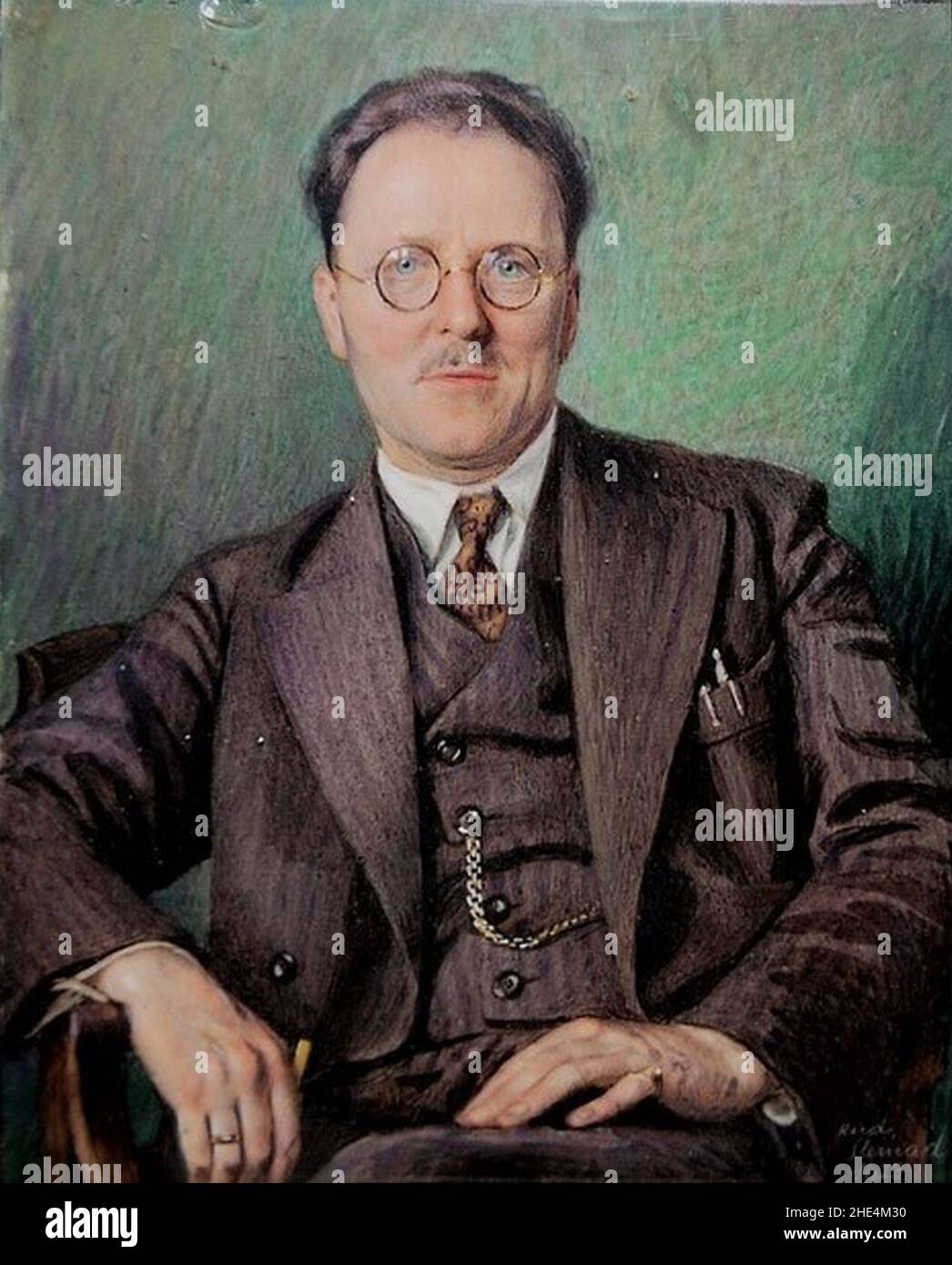 Rudolf Sternad - Portrait des Oberingenieurs Kübler, Fa. Adam Opel, Rüsselsheim, 1928. Stock Photo