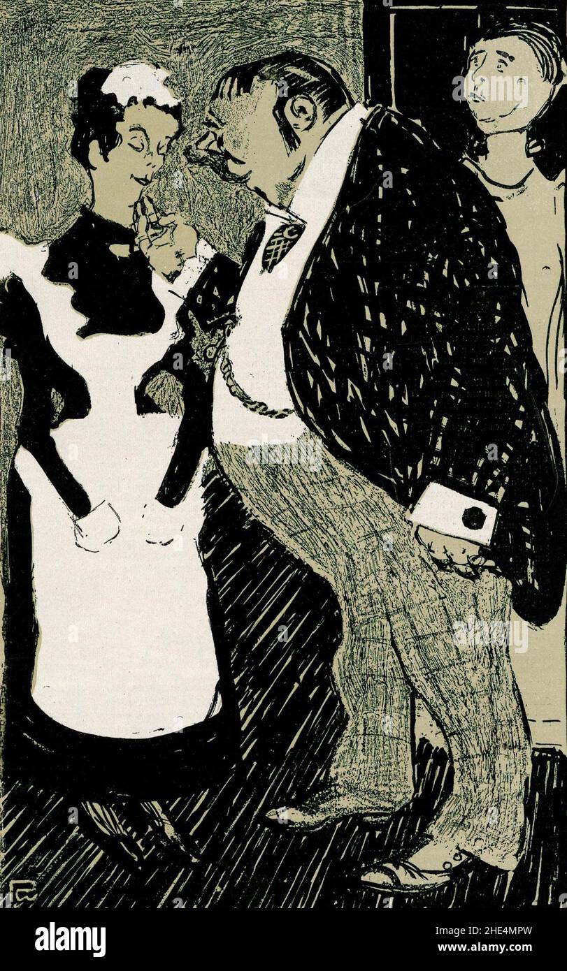 Rudolf Wilke - Der böse Ehemann, Jugend 1898. Stock Photo