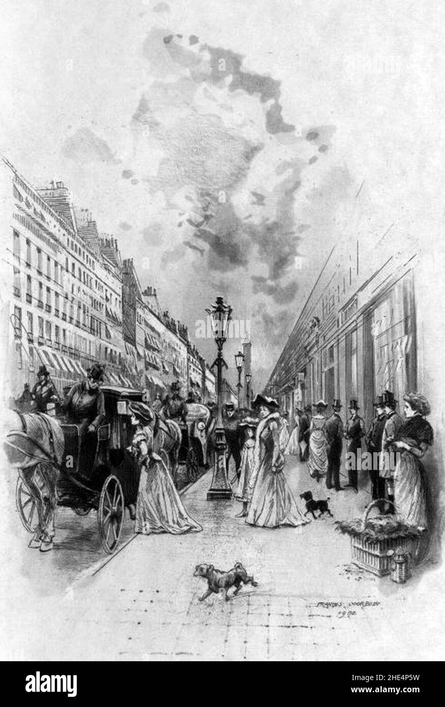 Rue de la Paix, Paris, 1902, by François Courboin. Stock Photo