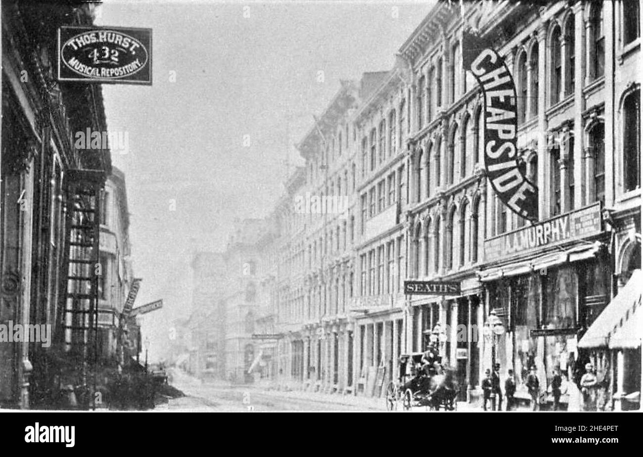 Rue NotreDame, Montreal 1875 Stock Photo Alamy