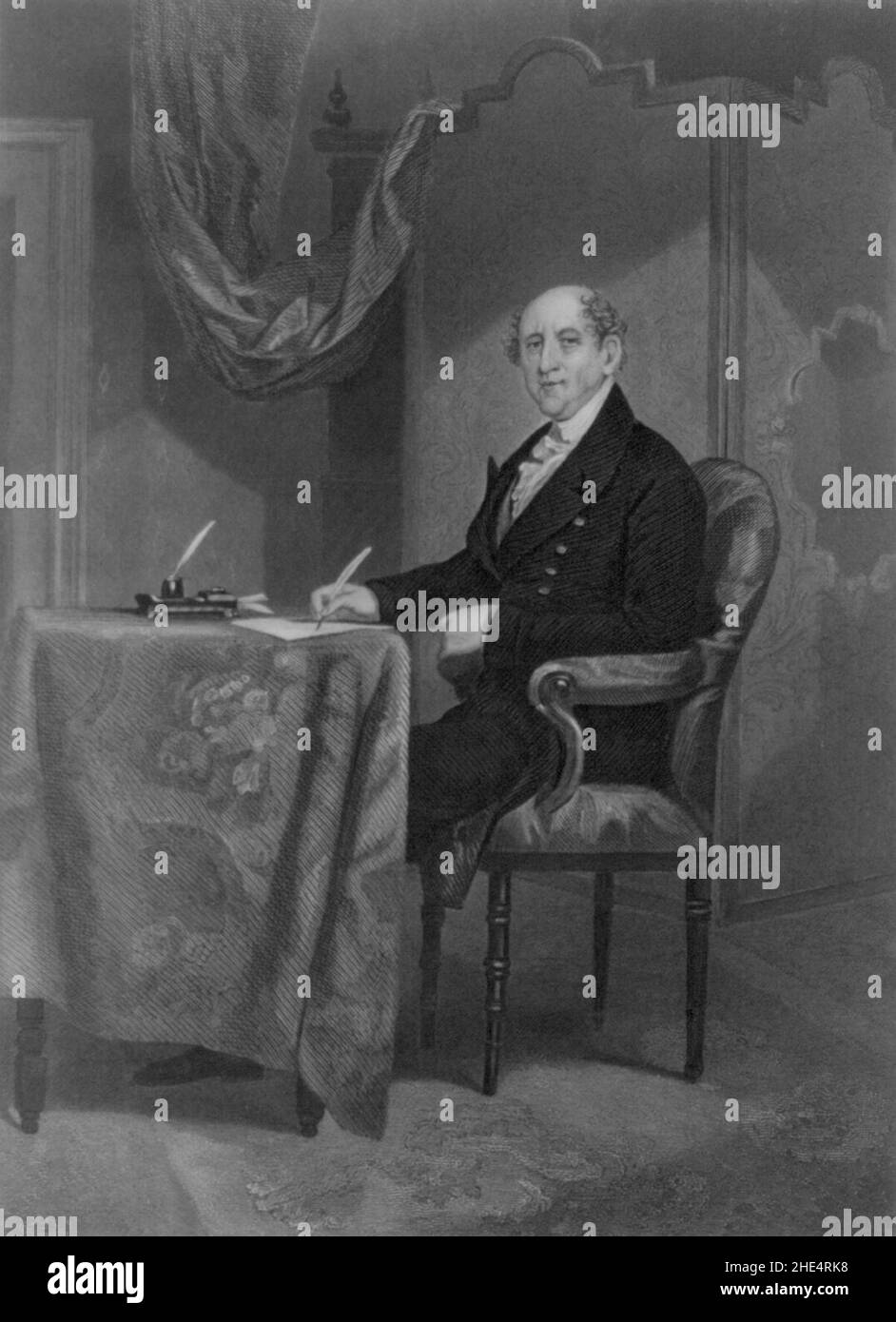 Rufus King, 17551827, fulllength portrait, seated, facing left Stock