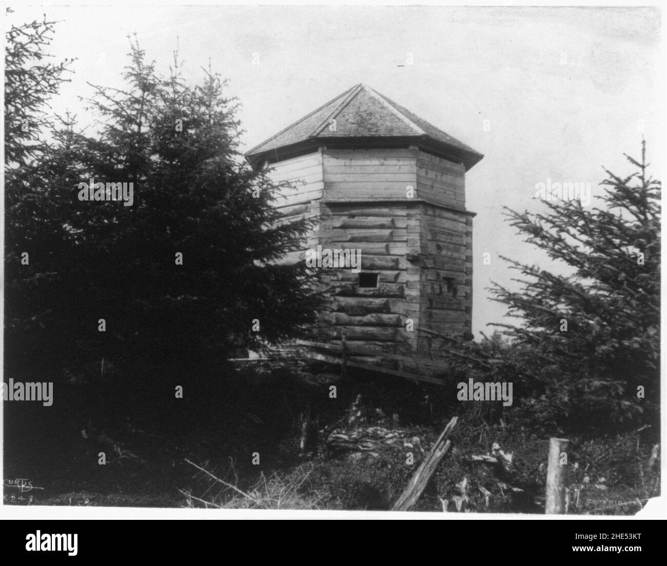 Russian blockhouse, Alaska Stock Photo Alamy