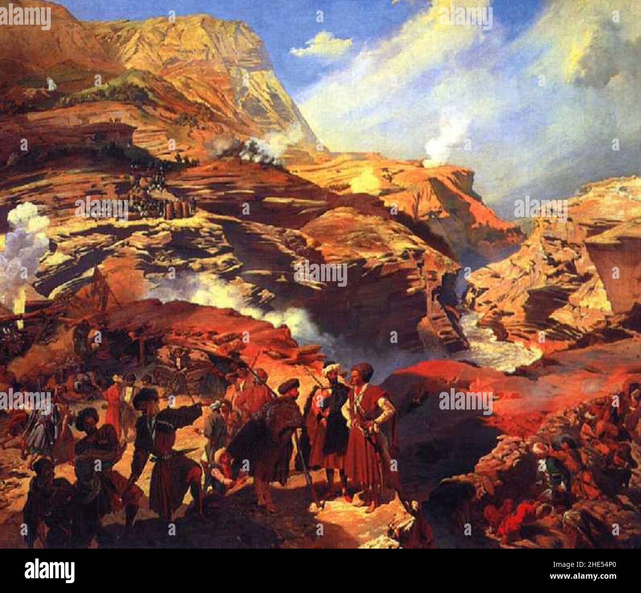 Russian-Circassian-War. Stock Photo