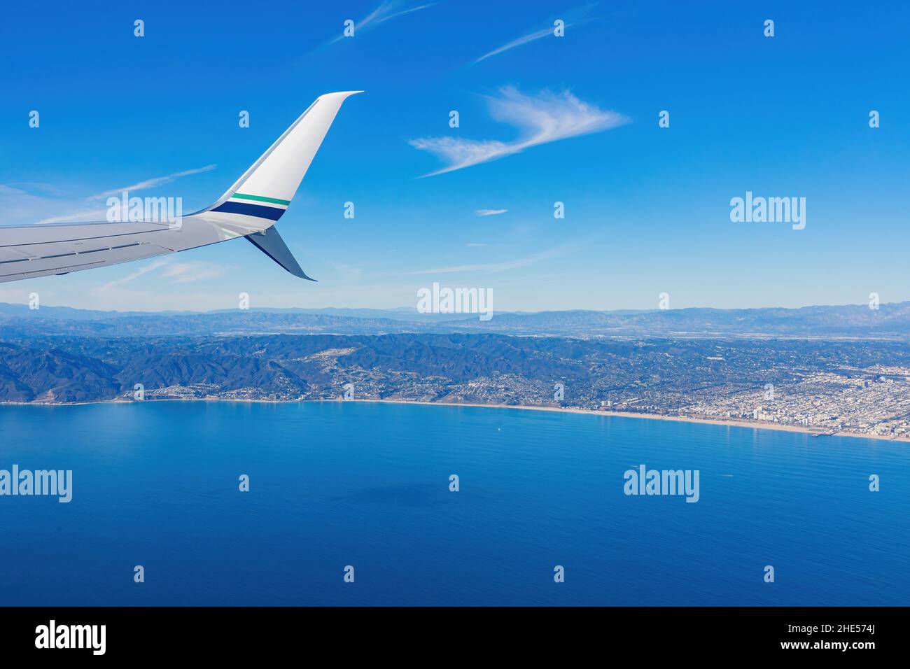 Aerial view santa monica beach hi-res stock photography and images - Alamy