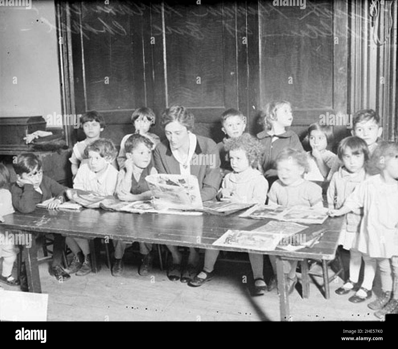 Ruth Hanna McCormick with reading children Stock Photo - Alamy