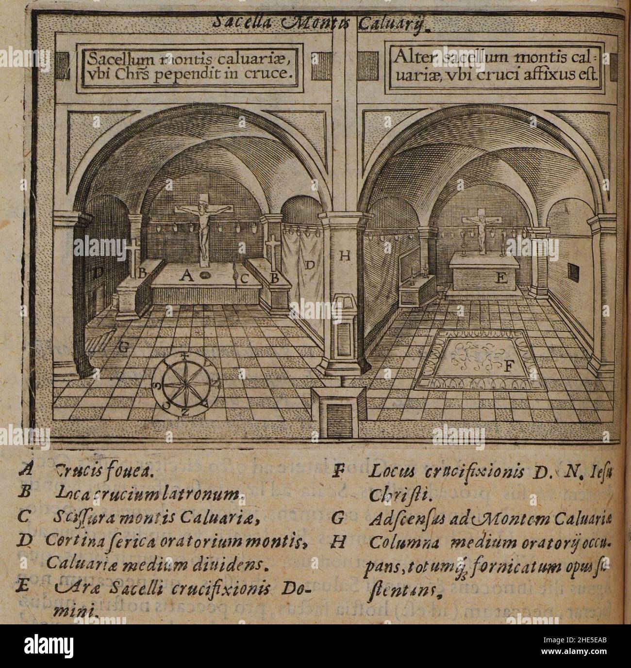 Sacella Montis Calvariae - Cootwijck Johannes Van - 1619. Stock Photo