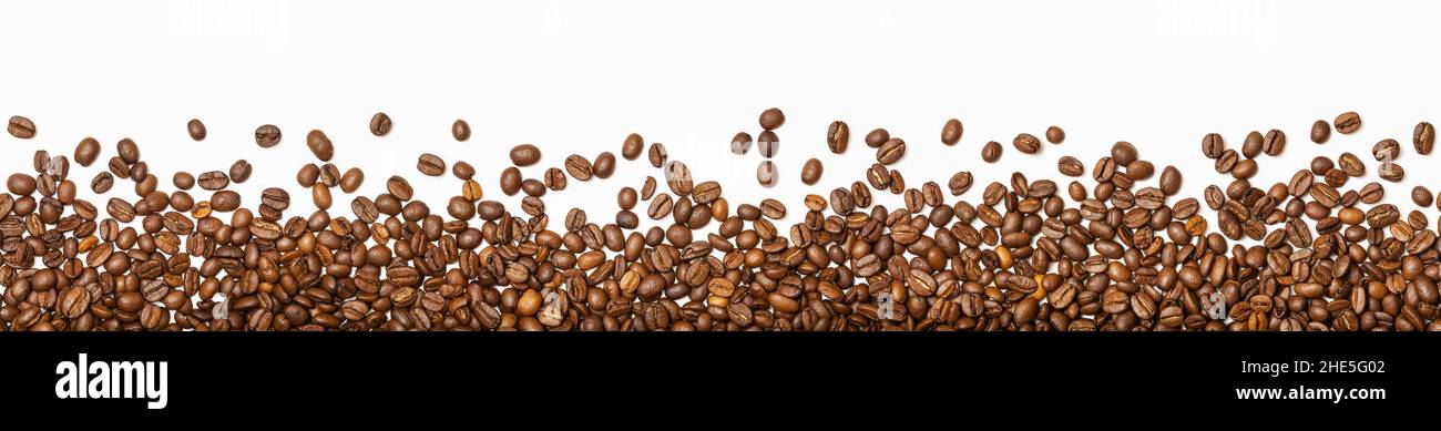 Background from fresh roasted aromatic coffee beans. Stock Photo