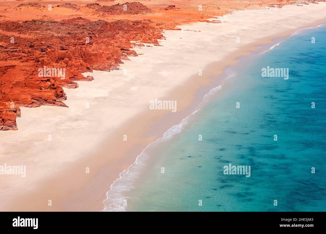 A section of the incredible West Kimberley coastline at Cape Leveque in Western Australia in Australia. Stock Photo