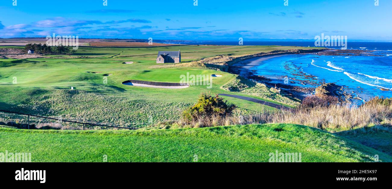 Balcomie Links Golf Course, Crail, in the East Neck of the county of Fife, Scotland, UK Stock Photo