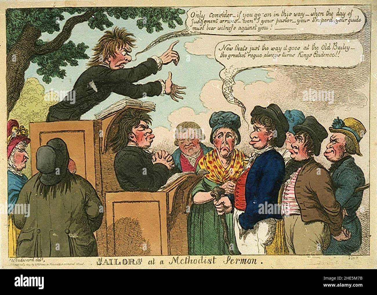 Sailors at a Methodist Sermon (caricature Stock Photo - Alamy