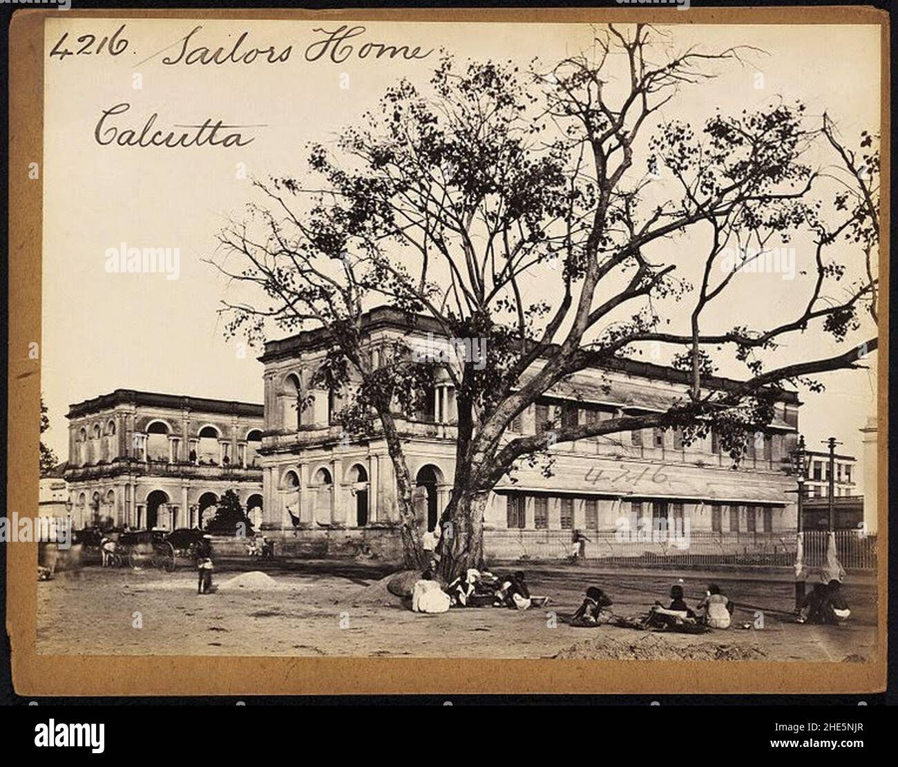 Sailors Home, Calcutta by Francis Frith. Stock Photo