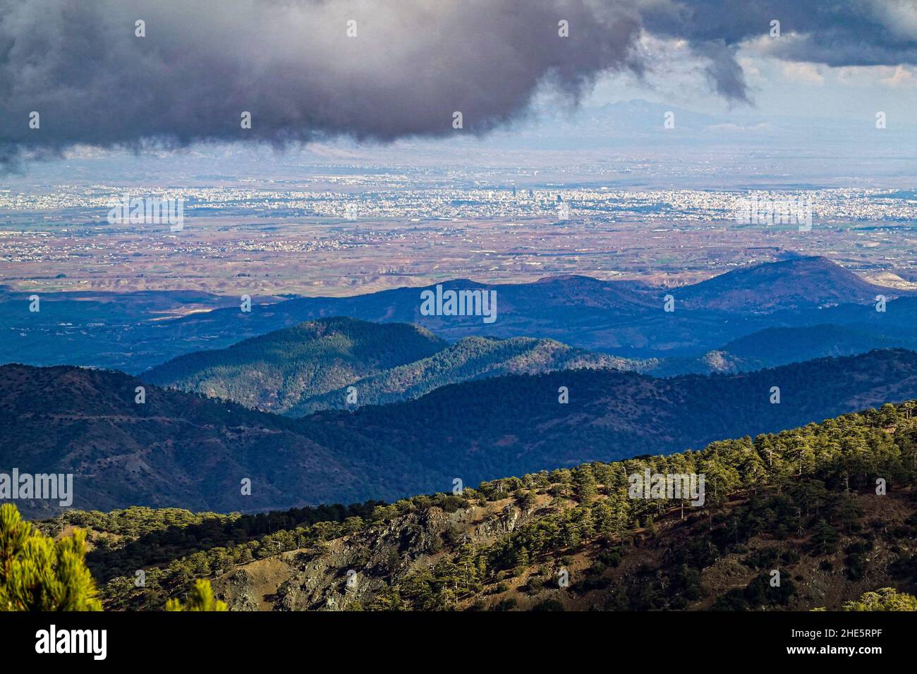 The Troodos mountains, Cyprus Island, EU, Eastern Mediterranean, Middle East Stock Photo