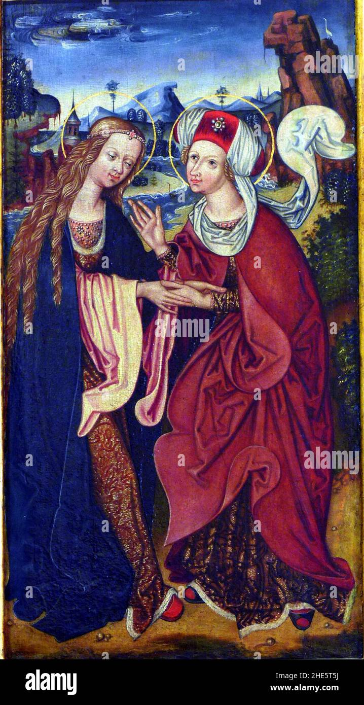 Saint Anna and Virgin Mary 1520, basilica, Dobre Miasto. Stock Photo