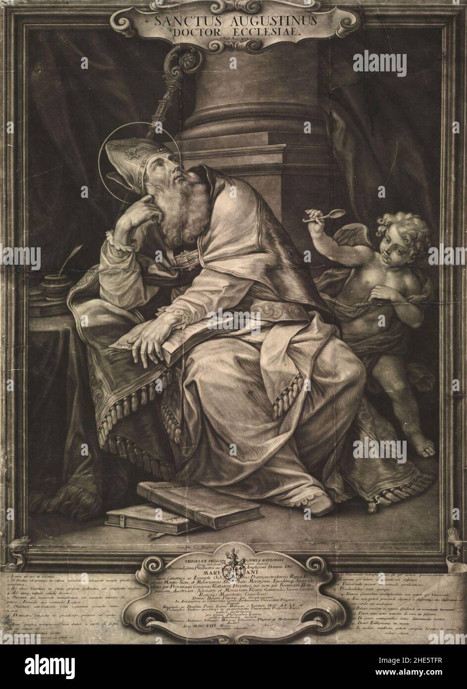 Saint Augustine - Elias Christoph Heiss (1660-1731). Stock Photo