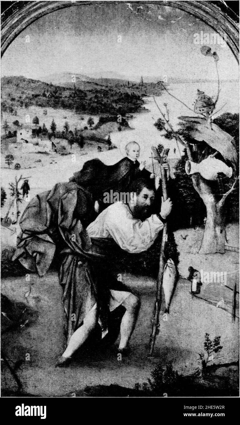 Saint Christopher by Hieronymus Bosch (Vermeylen 1939 Stock Photo - Alamy