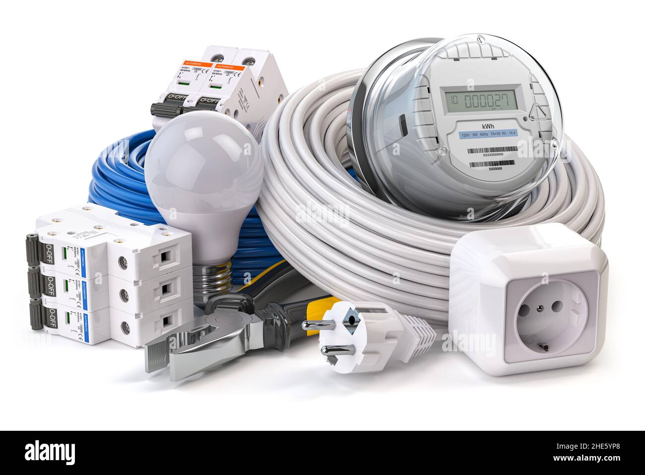 Electrical component and equipment. CIrcuit breaker, electric meter