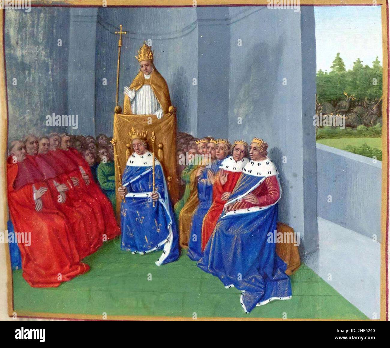 Saint Urbain II prêchant la croisade Stock Photo Alamy