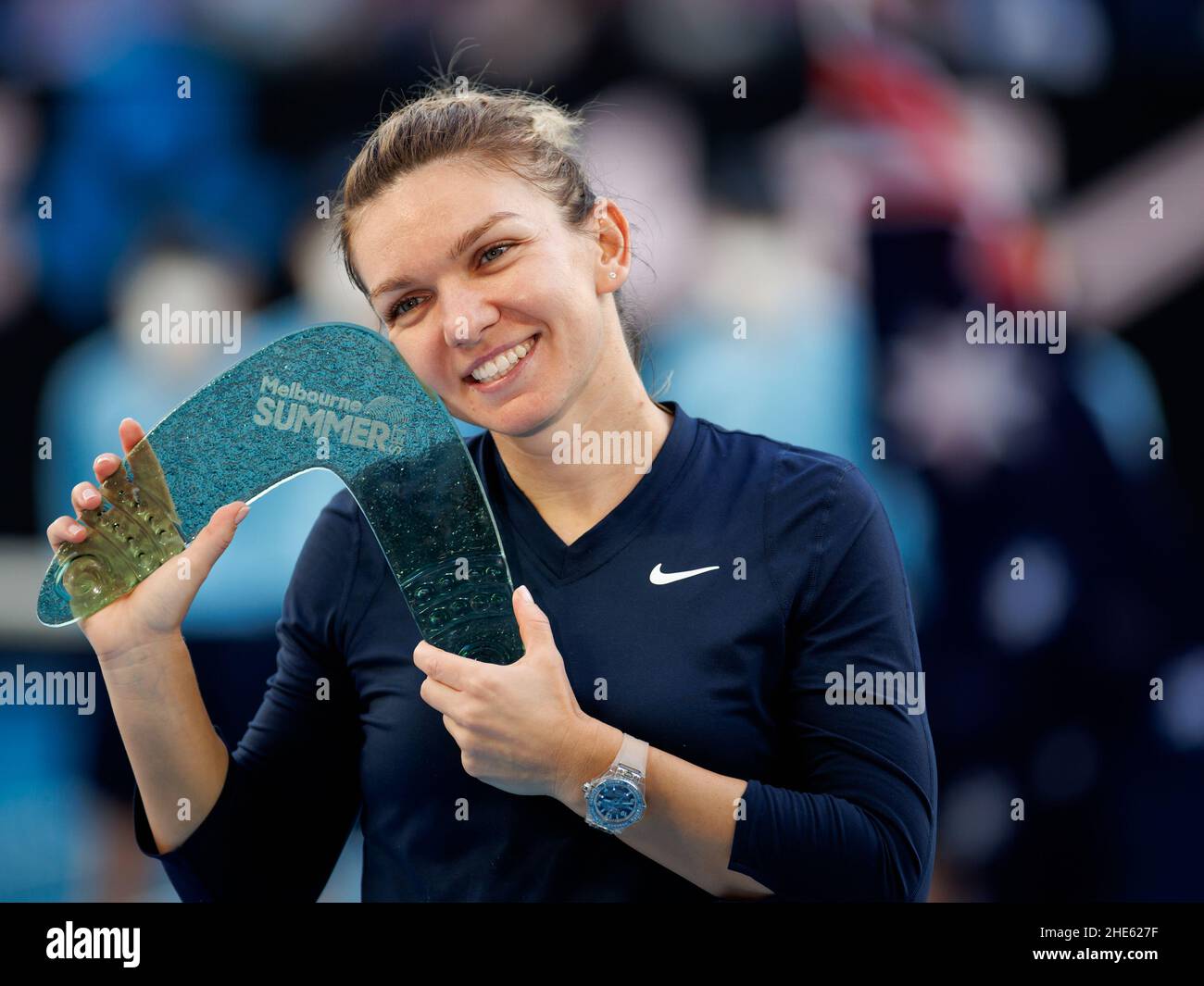 SIMONA HALEP (ROU) wins the 2022 Melbourne Summer Set 1 Women's Singles