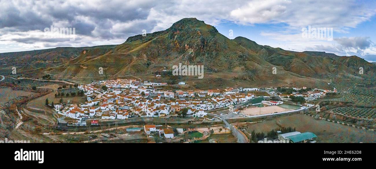 Small rural town of Alicum de Ortega, Granada. Stock Photo