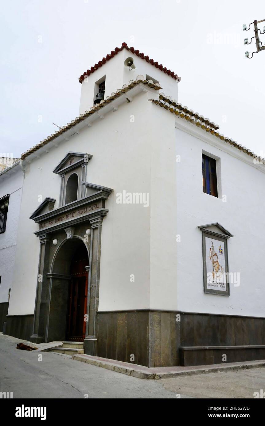 Church of the Annunciation of alicum de ortega, Granada. Stock Photo