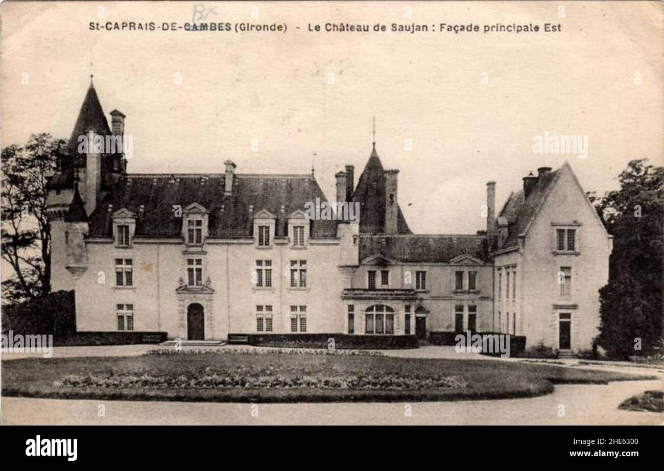 Saint-Caprais-de-Bordeaux - château Saujan 3. Stock Photo