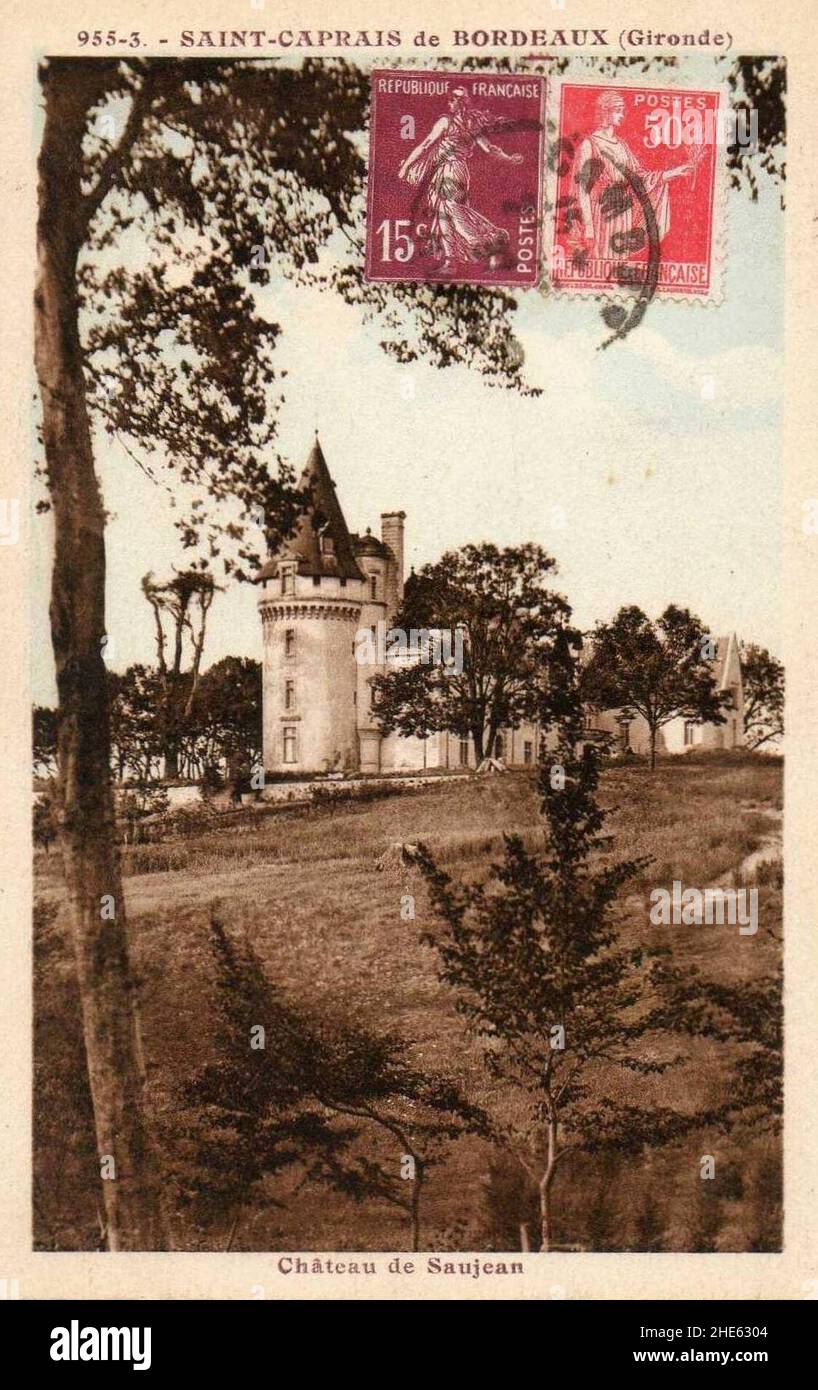 Saint-Caprais-de-Bordeaux - château Saujean 3. Stock Photo