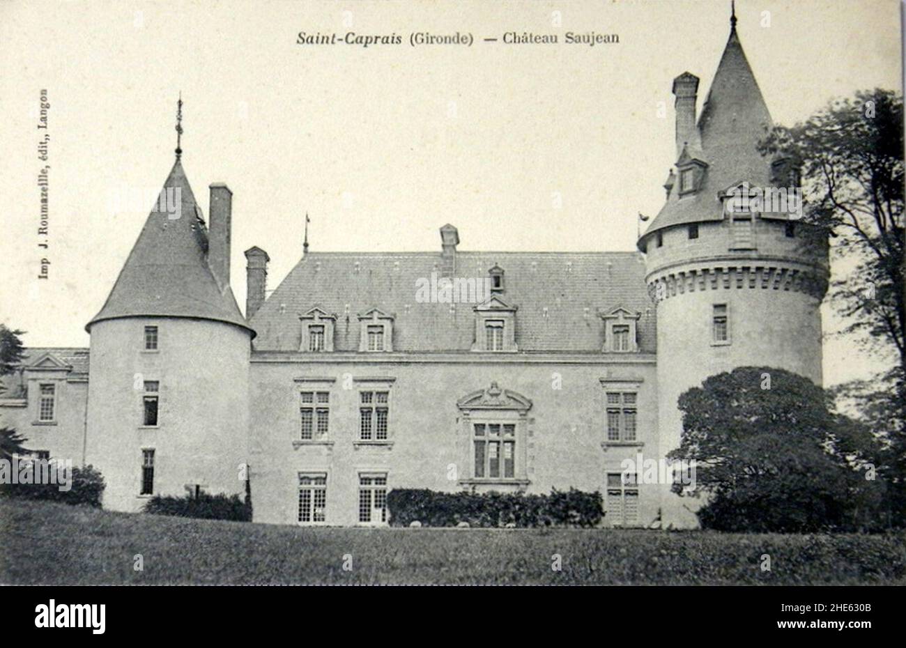 Saint-Caprais-de-Bordeaux - château Saujean 1. Stock Photo