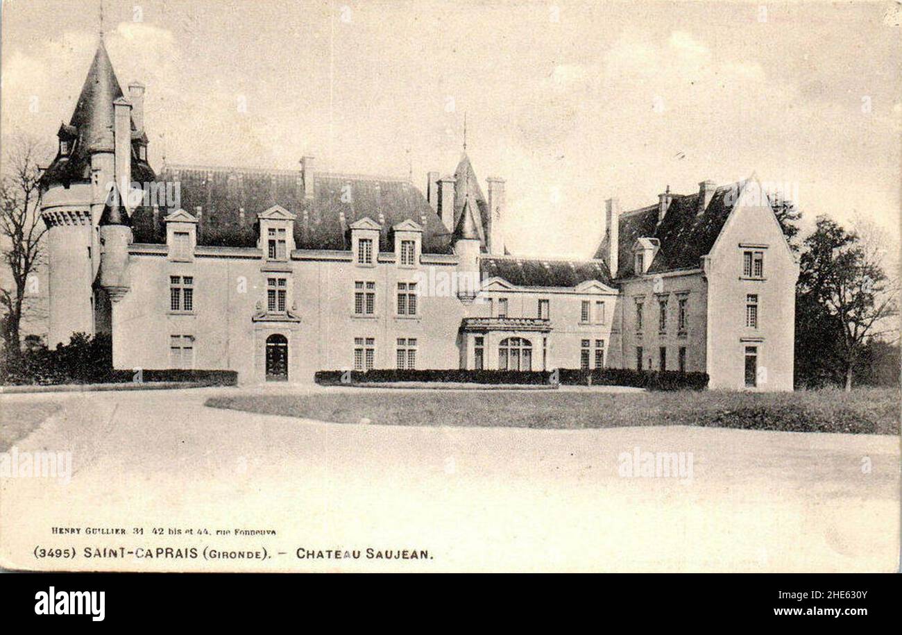 Saint-Caprais-de-Bordeaux - château Saujean 4. Stock Photo