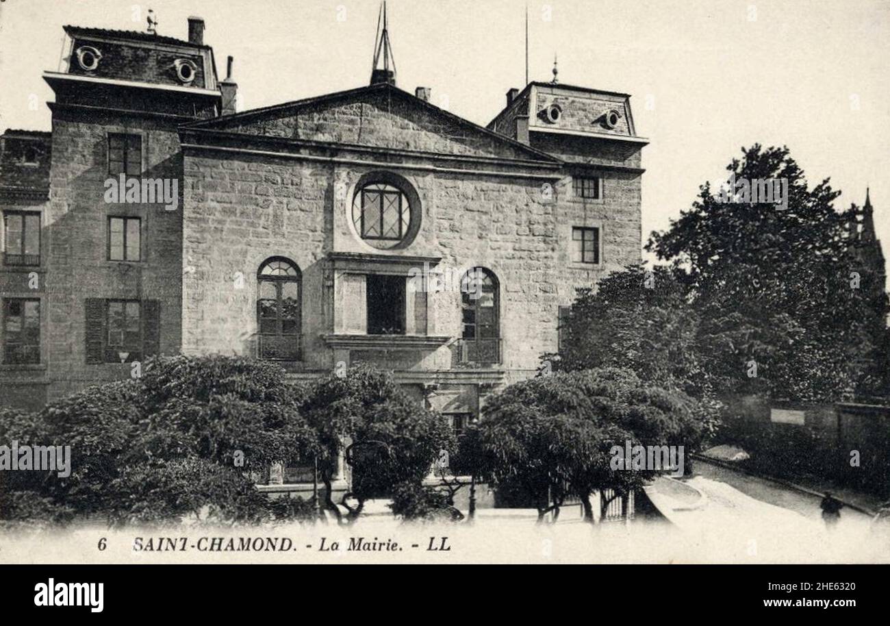 Saint-Chamond (Loire), mairie, début XXe siècle. Stock Photo